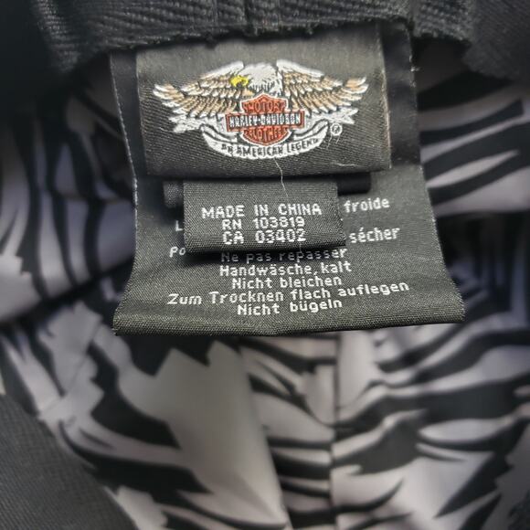 Harley Davidson Newsboy Fitted Cap Women's Black Sz Small - Picture 7 of 9